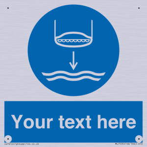 Custom Lower lifeboat to the water in launch sequence